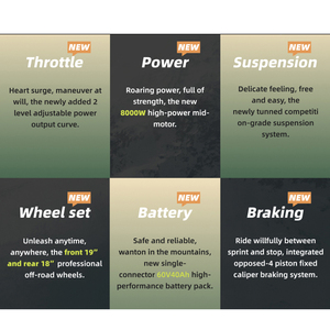 Bicicleta Eléctrica Todoterreno de Venta Directa, 60V 40AH 8KW, Sur Ron, Light Bee X, Surron 2026, Carga Máxima de 100 kg, Bicicleta de Montaña - Product Image 6