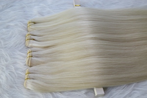 Envío Directo, 20 Pulgadas # Extensiones de Cabello Liso 60A, Cabello Humano Europeo, Trama de Piel, Puntas Gruesas, Blancas, para Mujeres, en Stock - Product Image 4
