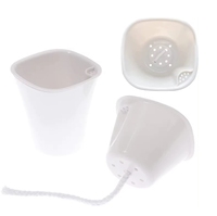 Pots et jardinières transparents de 15 cm (6 pouces) avec système d'arrosage automatique et pot intérieur transparent