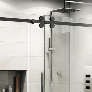 Porte <span class=keywords><strong>de</strong></span> <span class=keywords><strong>douche</strong></span> coulissante en acier inoxydable Aleader, <span class=keywords><strong>kit</strong></span> <span class=keywords><strong>de</strong></span> porte <span class=keywords><strong>de</strong></span> <span class=keywords><strong>douche</strong></span> coulissante pour salle <span class=keywords><strong>de</strong></span> bain, verre trempé sans cadre, salle <span class=keywords><strong>de</strong></span> <span class=keywords><strong>douche</strong></span> - Product Image 3