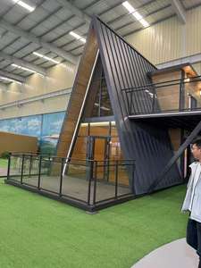 Moderna Villa Prefabricada de Lujo con Estructura de Acero en Forma de A, Impermeable, Casa Pequeña al Aire Libre, Tienda, Cabaña - Product Image 5