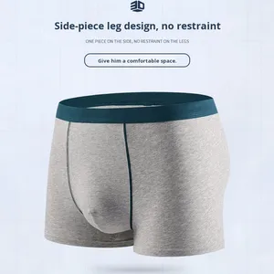 Men's Fashionable Pure Cotton <b>Boxer</b> Shorts Breathable Knitted Fabric High Elasticity Mid-Rise <b>Pant</b> - Product Image 3