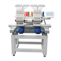 Machine à broder informatisée à double tête à grande vitesse OPEK avec 15 aiguilles et moteur pour casquettes, chapeaux et t-shirts