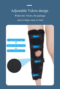 Fixateur de l'articulation du genou en aluminium Orthèses de soutien des jambes Membres inférieurs Patella <span class=keywords><strong>externe</strong></span> Genouillère pour la rééducation des fractures ligamentaires - Product Image 4