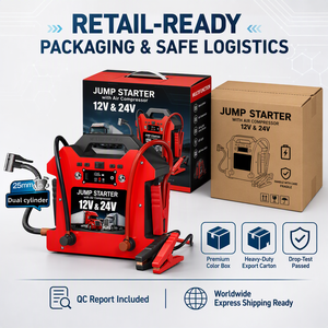 Démarreur de secours <span class=keywords><strong>12V</strong></span> 24V 10000A avec <span class=keywords><strong>batterie</strong></span> LiFePO4 et compresseur d'air à double cylindre pour tous les véhicules - Fabricant en gros - Product Image 6