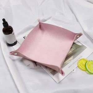 Bandeja Organizadora Cuadrada de Cuero PU Personalizada al por Mayor para Joyas y Almacenamiento de Escritorio, Regalos Artesanales Perfectos - Product Image 2
