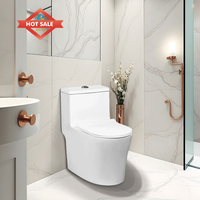 Cuvettes de WC en céramique à siphon, à poser au sol, ensemble WC monobloc en céramique à double chasse et à décharge directe