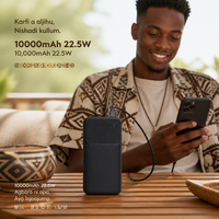 Chargeur externe compact avec câble pour la vente au détail en voyage, les professionnels et la distribution quotidienne d'accessoires mobiles.