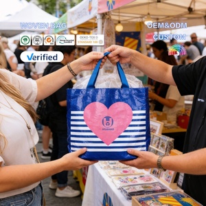 Huahao Bedruckte Polypropylen-Tasche mit Stabilem Griff, Laminierte Gewebte Tragetasche, Recycelte PP-Gewebte Einkaufstasche - Product Image 1