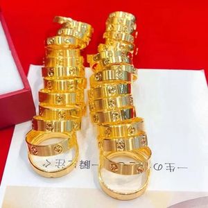 Xinfly Luxury 24k 999.9 Pure Gold Adjustable <b>Couple</b> <b>Rings</b> Trendy Style Custom Size for Weddings Gifts Parties Anniversaries - Product Image 5