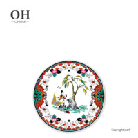 Assiette à dîner irrégulière et assiette à Dessert, nouveau Design, ensemble de dîner de pays chinois, décoration d'art, vaisselle pour événement et restauration 4 pièces