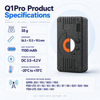 Traceur GPS magnétique 4G LTE Q1Pro-B, dispositif de suivi de véhicule en temps réel Q1Pro pour la gestion des flottes, des conteneurs, des équipements et des actifs