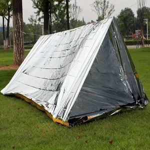 Tente de survie d'urgence portable pour l'extérieur, en PVC, carrée, quatre saisons, à ouverture automatique rapide, résistante aux UV - Product Image 1