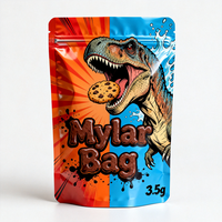 Sachet Mylar Doypack Personnalisé en Aluminium Imprimé avec Logo, Anti-Odeur, Refermable, Ziplock, pour Herbes et Fleurs, 3.5g 28g