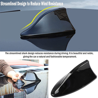 Antena de Aleta de Tiburón Súper Funcional con Base de Cinta Adhesiva, Antenas de Radio para Techo para Auto, SUV, Camión y Furgoneta