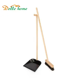 제조자 자연적인 대나무 손잡이 솔 빗자루와 dustpan 세트 가정 청소 공구