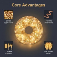 Guirlandes lumineuses LED à 8 modes avec télécommande, pour Noël, les fêtes, les mariages, les vacances et la décoration de la maison
