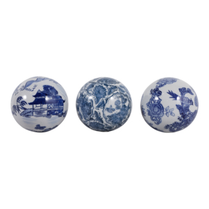 Orbe in Ceramica Stile Chinoiserie Classico, Elemento Decorativo per Casa, Bagno, Ufficio, Soggiorno, Esposizione su Scaffale - Product Image 2