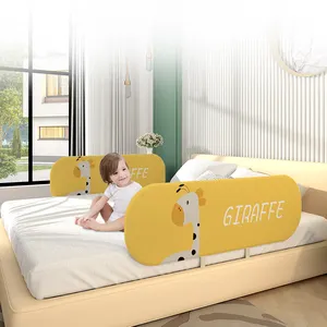 Een Hand Bediening Naadloze Combinatie Baby Bed Barrière Veiligheid Hek Bed Rail Voor Kinderen