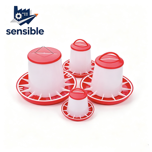 Mangeoire automatique pour volailles de 3 kg, bac à nourriture pour poulets en PP, distributeur de nourriture rouge pour la ferme, pour volailles - Product Image 4