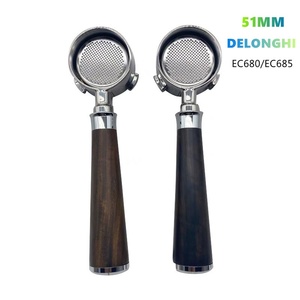 Cesta de filtro sin fondo de acero inoxidable 304 de 51 mm compatible con máquinas de café expreso DeLonghi Dedica EC680/EC685/EC890/EC900 <span class=keywords><strong>SMEG</strong></span> EUPA - Product Image 1