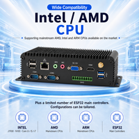 Komputer Industri Tanpa Kipas GPIO Mini PC Intel I3 I5 I7 J1900 N100 IP65 Suhu Luas VGA RS232 OEM ODM Kustom