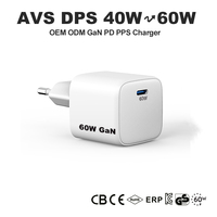 Chargeur rapide AVS d'origine 40W/60W pour 18 Pro Max et téléphones mobiles USB C PD PPS mural 65W 45W Gan Type C Chargeur rapide