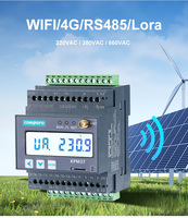 Medidor Inteligente Wi-Fi Trifásico con Pantalla LCD para Riel DIN, RS485, Precisión 0.5S, Corriente Máxima de 6000A para KPM37