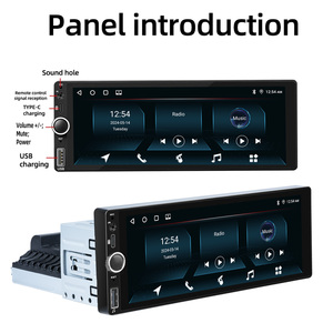 1 Din Android Écran de voiture 6.9 pouces Universel MP5 Autoradio Stéréo Lecteur USB port AUX BT - Product Image 2