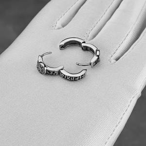 Pendientes de Aro Personalizados de Acero Inoxidable 316L, Elegantes, Impermeables, Estilo Occidental, para Hombre - Product Image 4