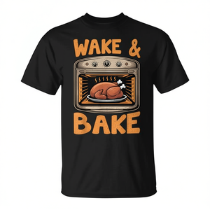 Camiseta Wake And Bake con temática de Cena Familiar del Día de Acción de Gracias - Product Image 2