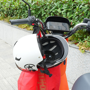 Cerradura de casco Leves, tipo gancho totalmente metálico, para motocicleta eléctrica, bicicleta, protección antirrobo - Product Image 1