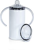 Gobelet isotherme en acier inoxydable pour enfants de 12 oz avec 2 couvercles, poignées fines incassables, sans BPA, respectueux de l'environnement