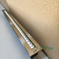 Projecteurs LED encastrables RGB IP67 à faisceau lumineux réglable, en verre et acier inoxydable, à intensité variable, commande intelligente pour aménagement paysager, jardin, terrasse, allée
