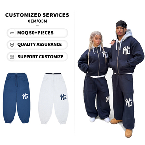 Pantalon de jogging YOFA personnalisé pour <span class=keywords><strong>homme</strong></span>, 100 % coton, coupe ample, jambe incurvée, style urbain, décontracté, athlétique, ODM - Product Image 1