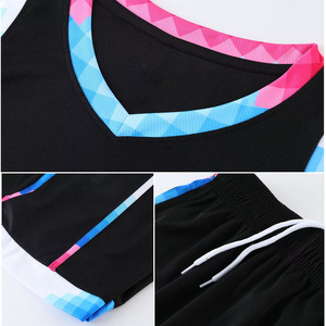 Ensemble de maillots de basket sans manches classiques pour hommes, respirants et anti-humidité, avec motif imprimé numérique personnalisé et panneaux vierges - Product Image 5