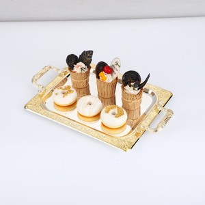 <b>Gold</b> Rectangle Decorative Eco-Friendly Dishwasher Safe Modern <b>Serving</b> <b>Trays</b> - Product Image 6