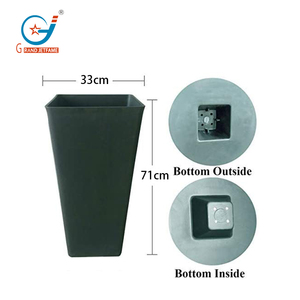 Vaso Fioriera Quadrato Alto in Metallo <span class=keywords><strong>da</strong></span> 14,3 Galloni per <span class=keywords><strong>Giardino</strong></span> e Arredamento Casa - Product Image 2