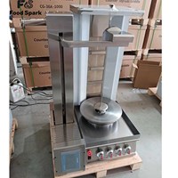 Machine à Kebab Shawarma Automatique Rotative Professionnelle au Gaz pour Poulet et Doner Kebab