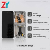 Para Samsung Galaxy Z Flip6 SM-F7410/F741B, Pantalla Interna Original/OLED con Marco, Paquete de Servicio, Garantía de 1 Año