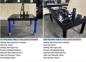工厂FDT焊接工作台Q355钢氮化处理D28/D16孔径1000x2000mm焊接定位 - Product Image 6