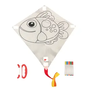 Factory ODM OEM Diy Blank Kites And Kids Kites With Bamboo And Silk Customized DIY Cartoon Animals Kite For Sale