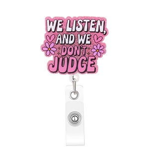 Simpatico portachiavi portachiavi in plastica acrilico retrattile con distintivo Glitter personalizzabile - Product Image 5