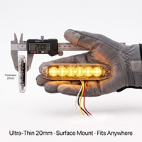 Feux de signalisation à 6 LED ambre, montés sur la calandre, pour SUV, camions et remorques, étanches IP67, feux clignotants d'urgence