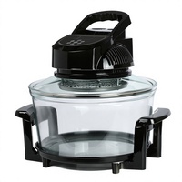 Four halogène électrique 12L avec friteuse à air chaud, circulation d'air à 360 degrés, commande rotative, pour la maison, l'hôtel et le restaurant