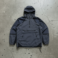 Veste coupe-vent à capuche en nylon et polyester, style streetwear décontracté d'hiver, impression de logo de marque personnalisée, veste personnalisée, Ropa De Hombre