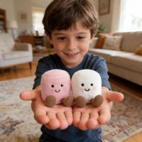 Jelly Cat - Jouets en peluche de la série Amuseables - Peluches en forme de guimauves roses et blanches - Cadeau idéal pour un anniversaire