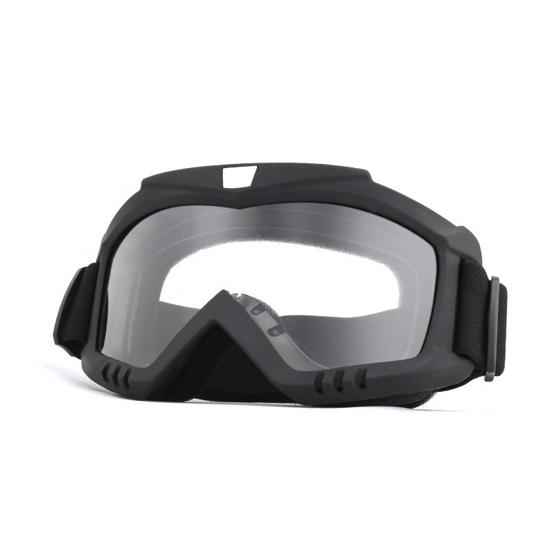Black frame-transparent lens mask
