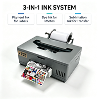 Printer Label UV FCOLOR LP-210 A3 dengan Printhead XP600 CMYK Putih untuk Stiker Barcode Label Pengiriman