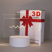 Moderne 3D-Acryl-Mini-Nachtlampe mit warmweißer LED und Schaltersteuerung